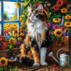 Blooming Cat Meditation Puslespil 1000 Brikker