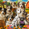 Happy Dogs In The Countryside Puslespil 1000 Brikker