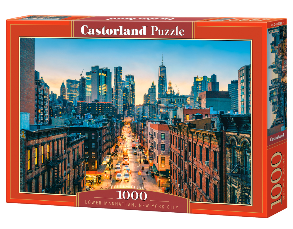 Alternative view of Lower Manhattan, New York City Puslespil 1000 Brikker