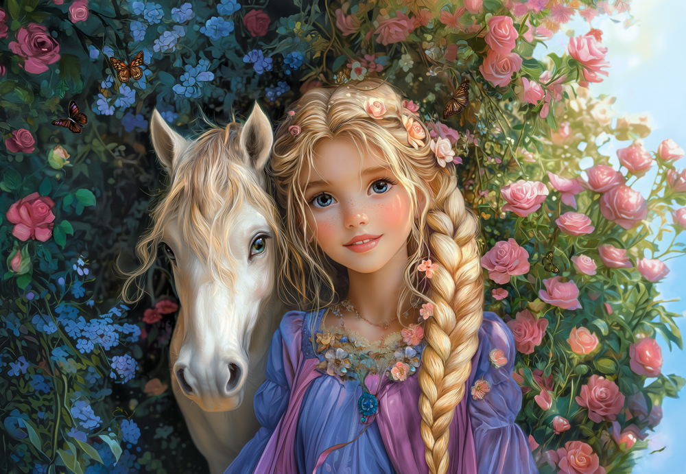 Princess With A Horse Puslespil 1500 Brikker