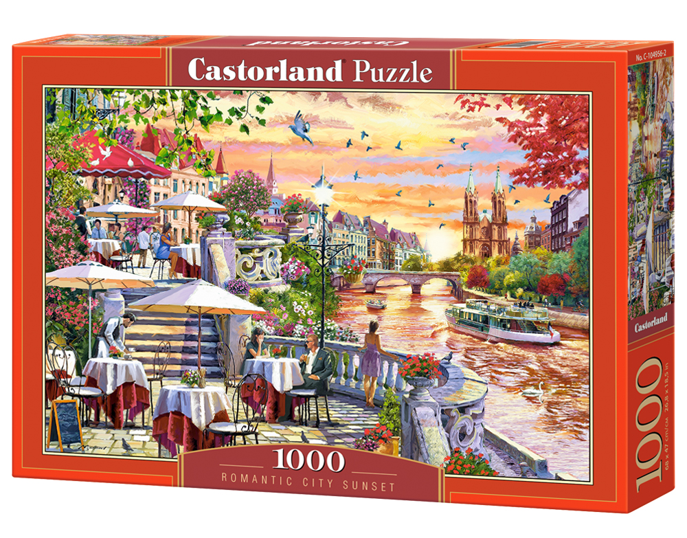 Alternative view of Romantic City Sunset Puslespil 1000 Brikker
