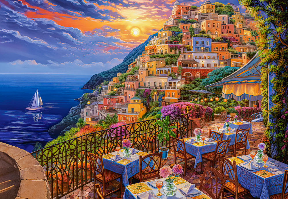 Romantic Positano Evening Puslespil 1500 Brikker