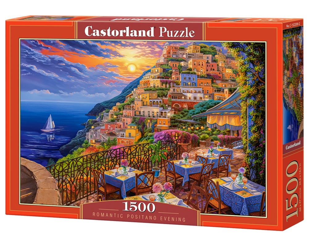 Alternative view of Romantic Positano Evening Puslespil 1500 Brikker