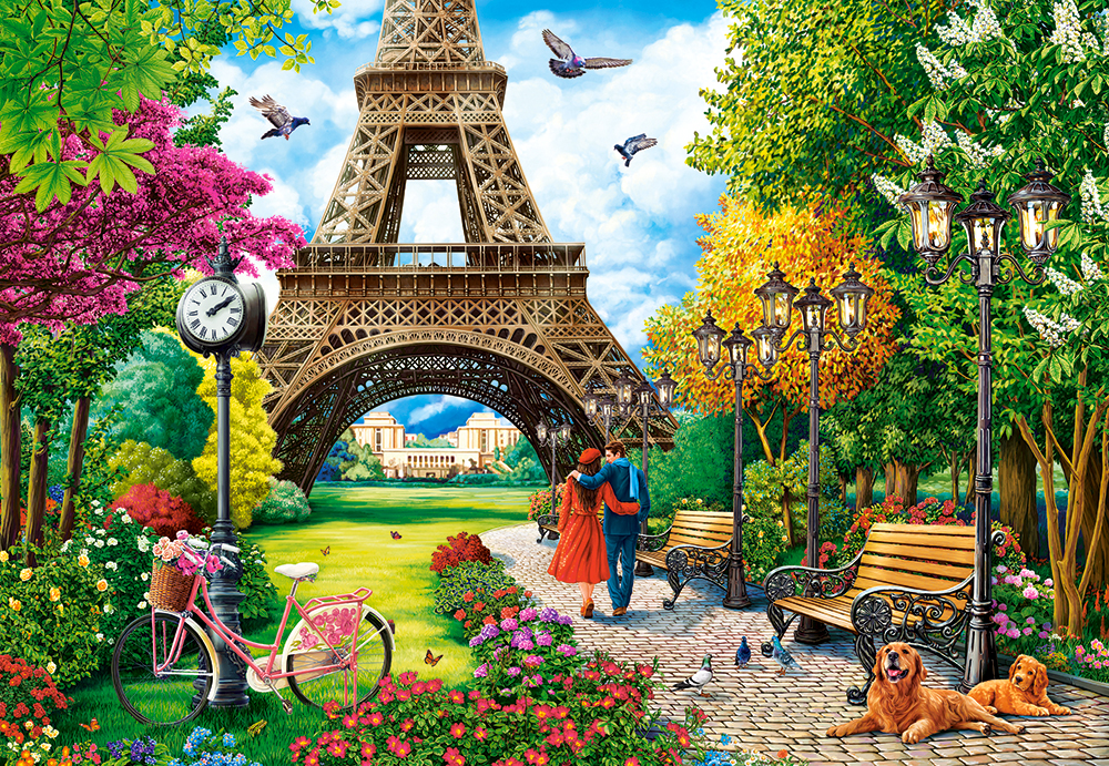Spring in Paris Puslespil 1000 Brikker
