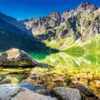 Sunrise at Morskie Oko, Tatras, Poland Puslespil 1500 Brikker