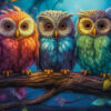 Three Little Owls Puslespil 1000 Brikker