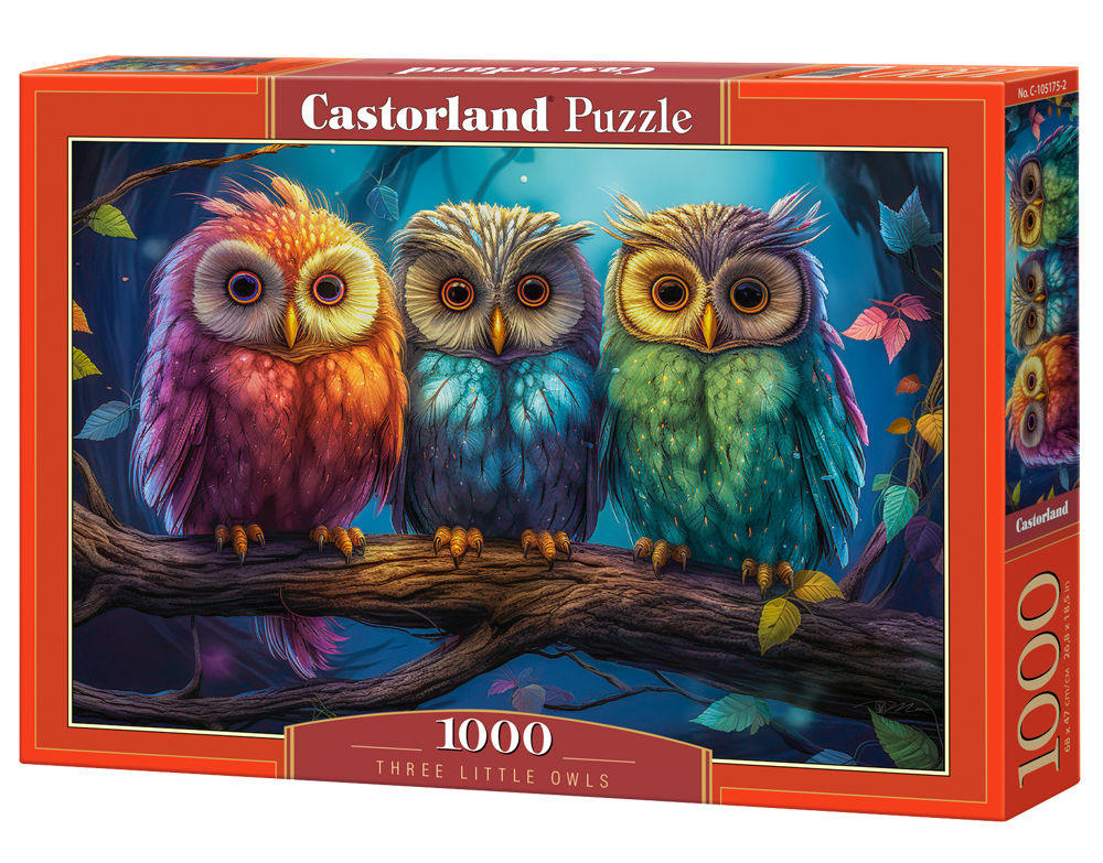 Alternative view of Three Little Owls Puslespil 1000 Brikker