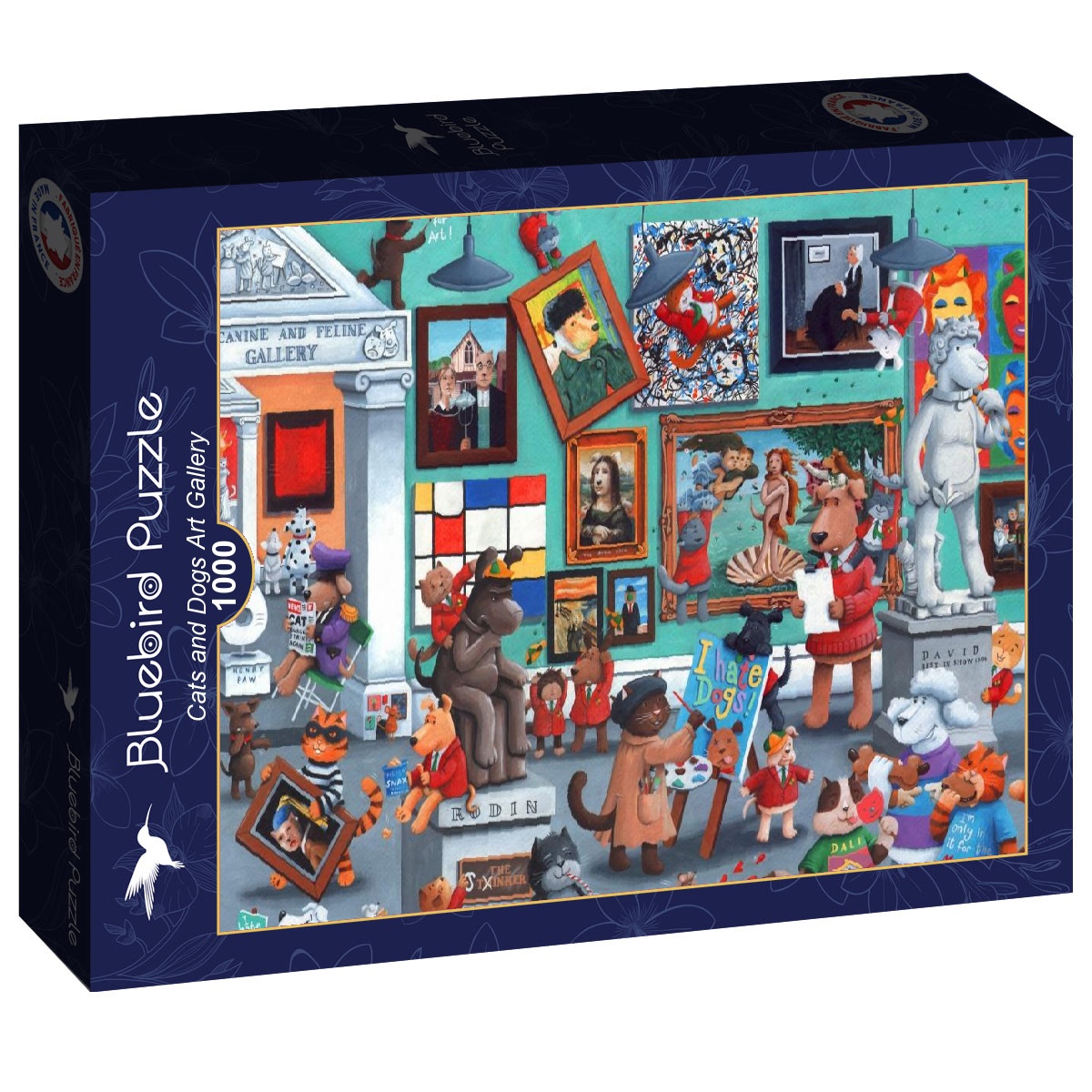 Alternative view of Cats and Dogs Art Gallery Puslespil 1000 Brikker