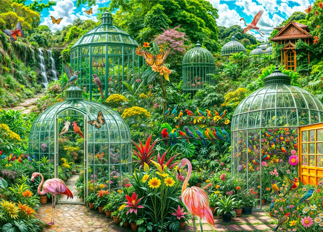 Garden Greenhouses Puslespil 1500 Brikker