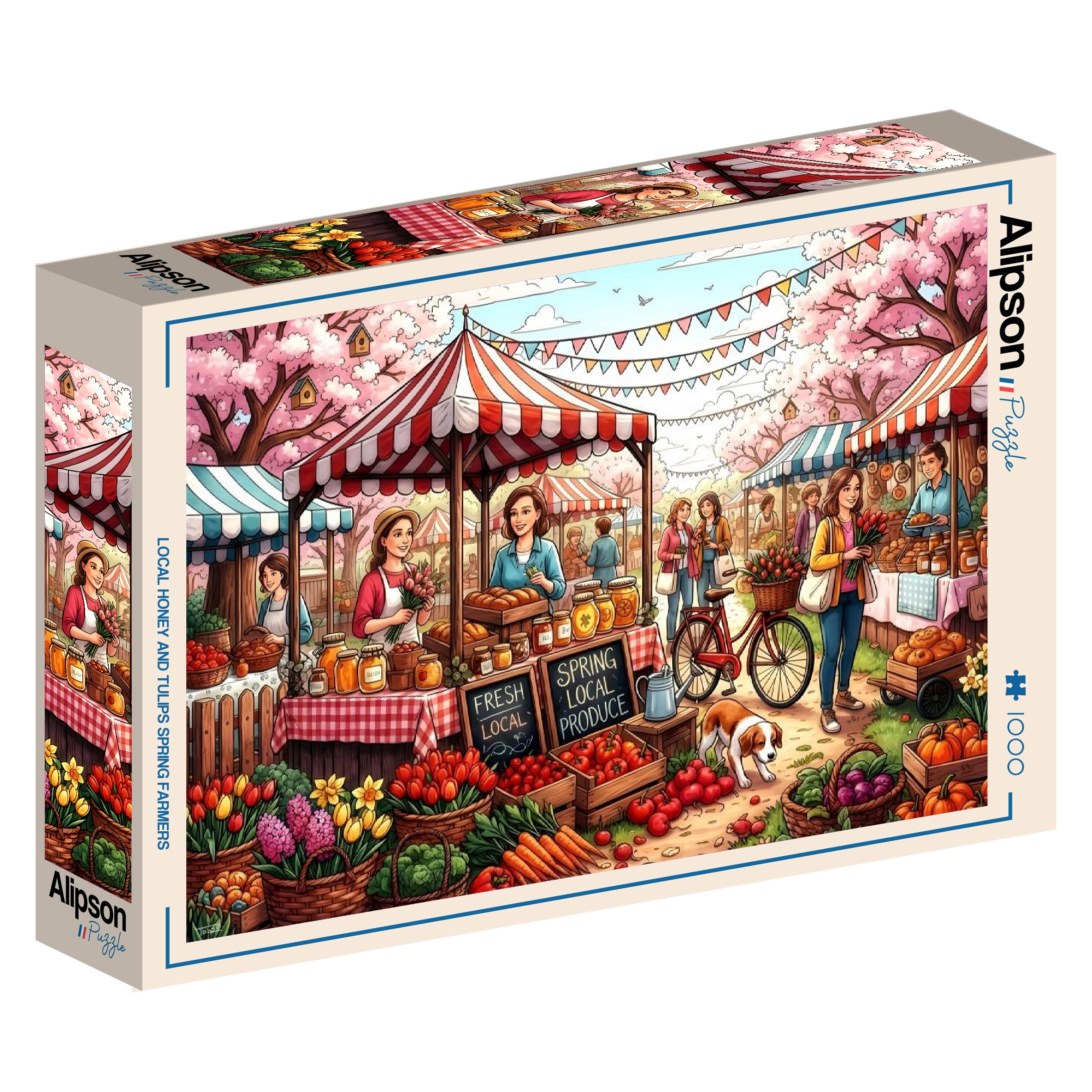 Alternative view of Local Honey and Tulips Spring Farmers Puslespil 1000 Brikker