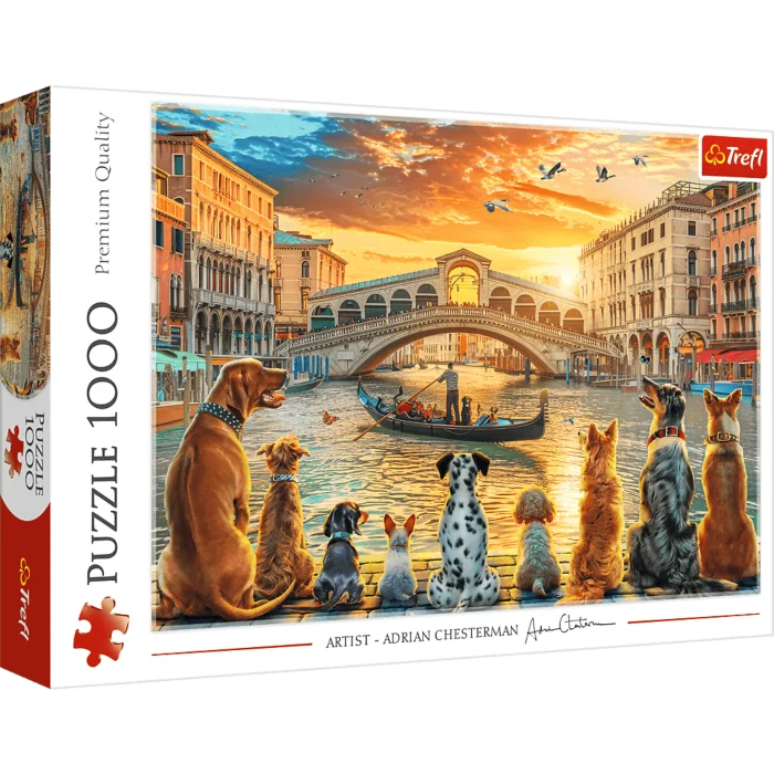 Alternative view of Dogs in Venice Puslespil 1000 Brikker
