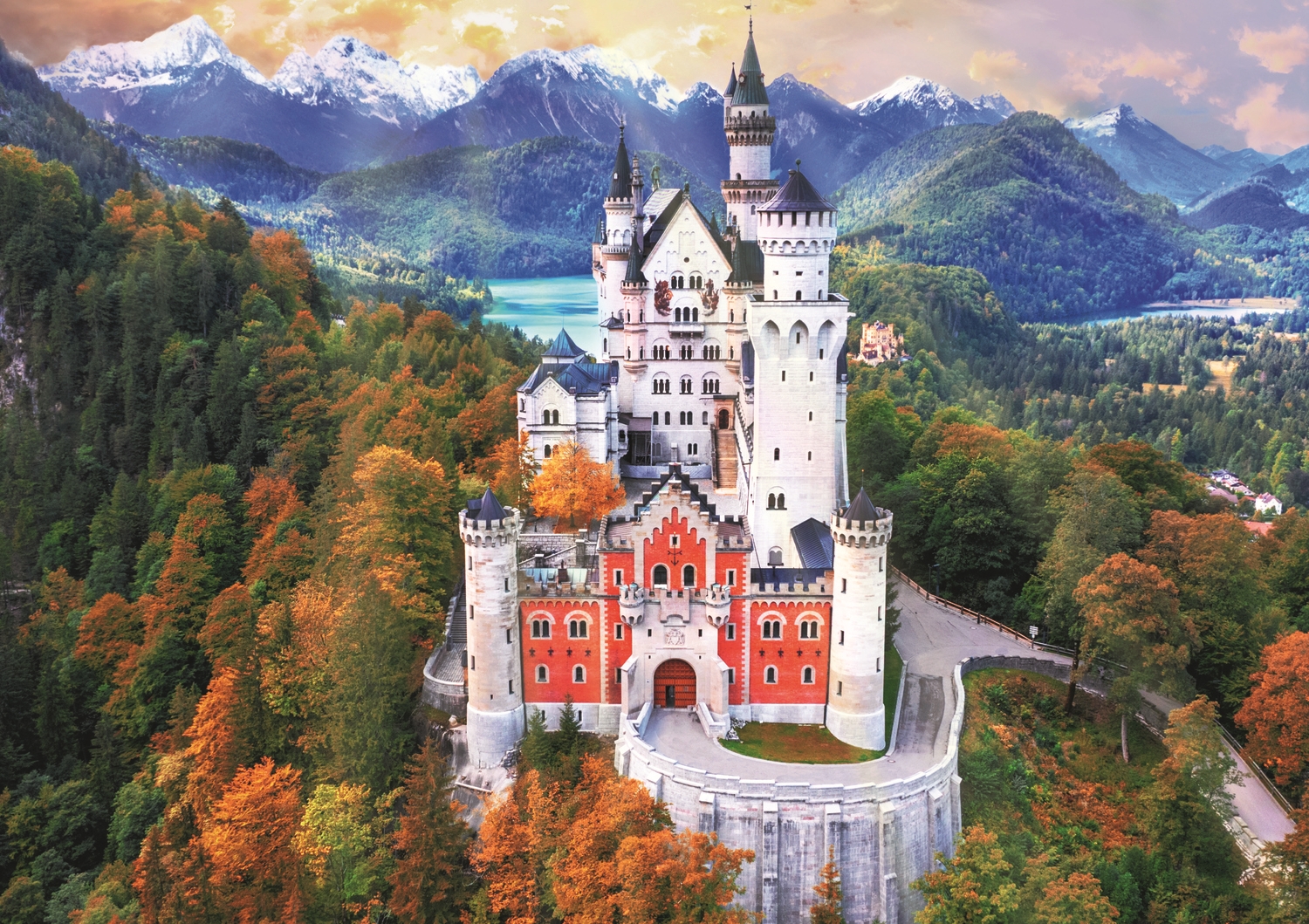 Schloss Neuschwanstein, Deutschland Puslespil 1000 Brikker