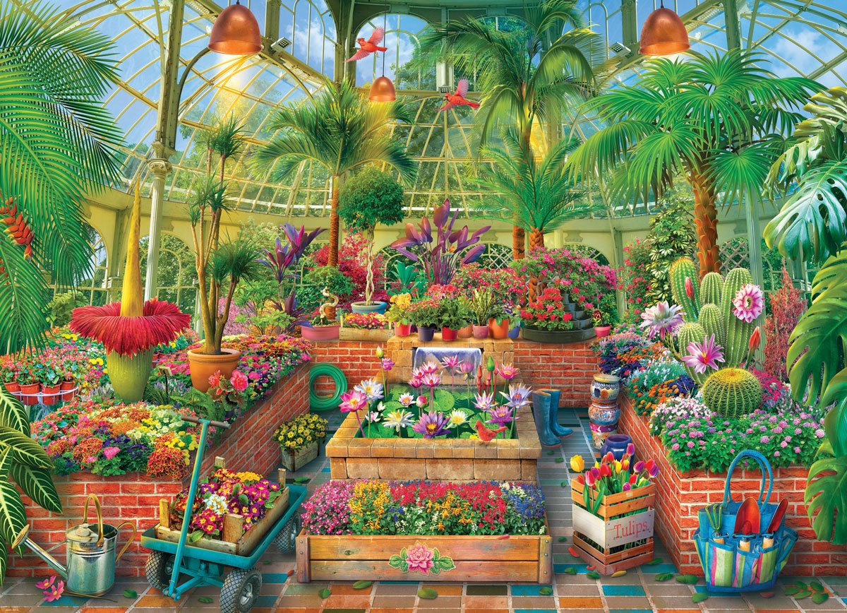 Greenhouse Garden Puslespil 1000 Brikker