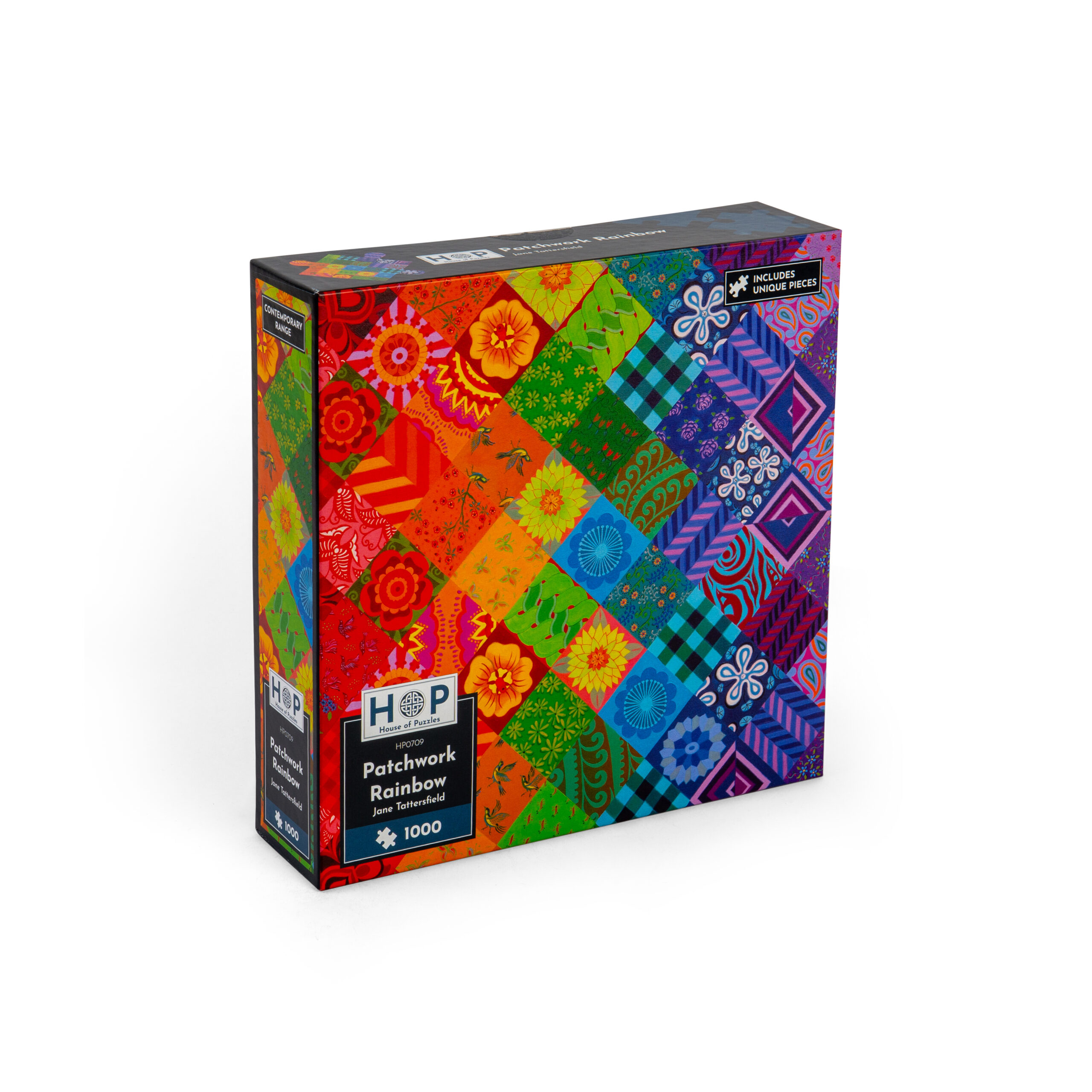 Alternative view of Patchwork Rainbow Puslespil 1000 Brikker