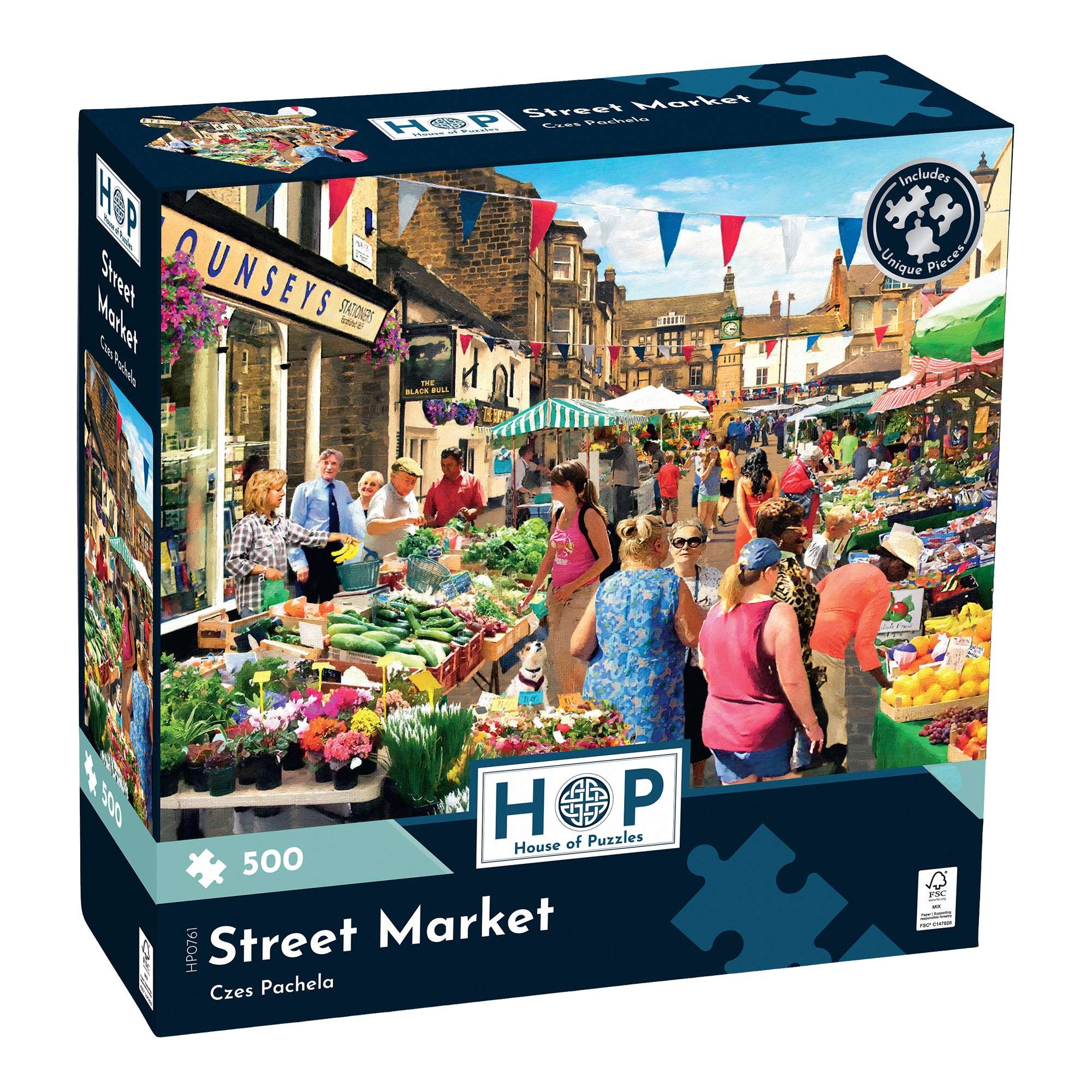 Alternative view of Street Market Puslespil 500 Brikker