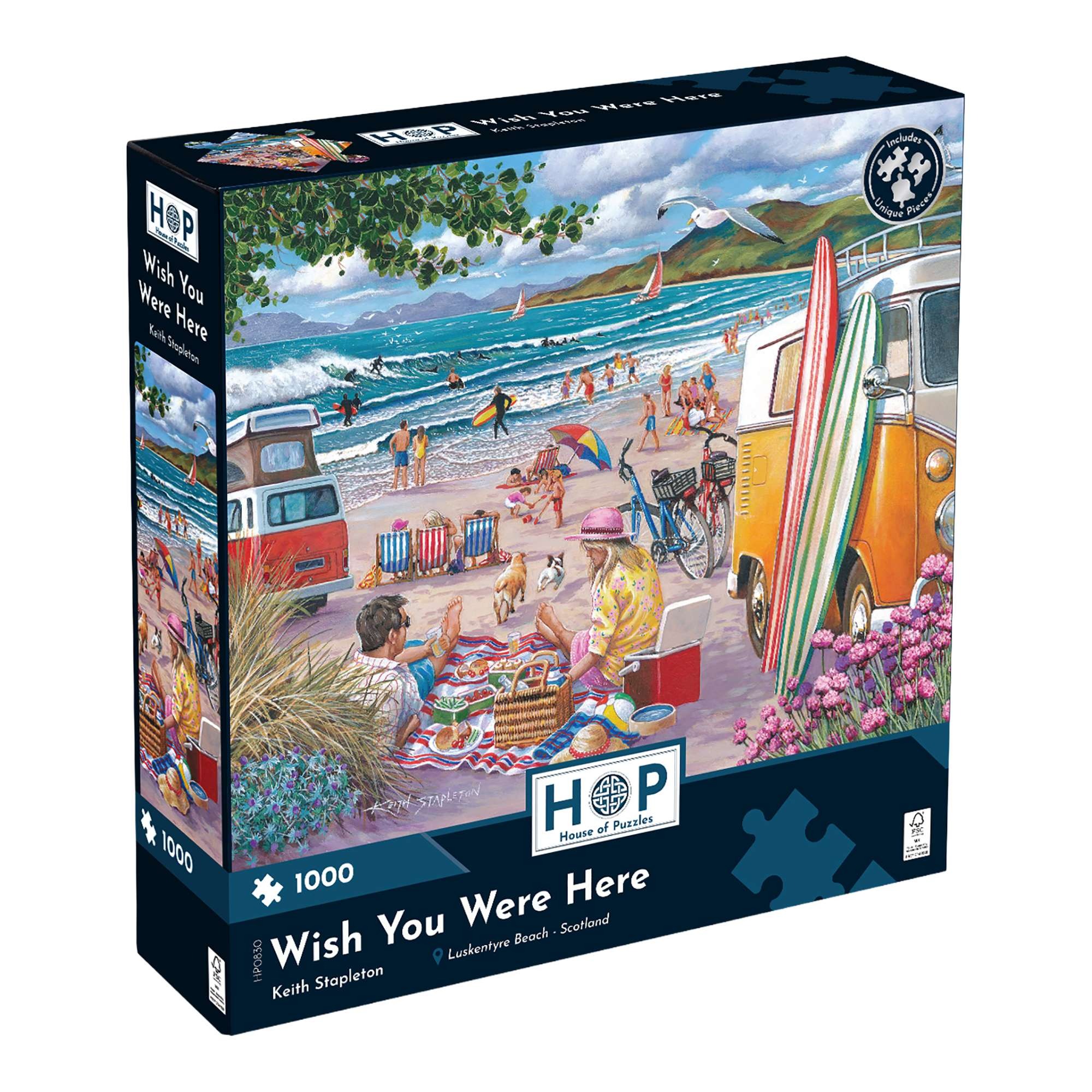 Alternative view of Wish You Were Here Puslespil 1000 Brikker