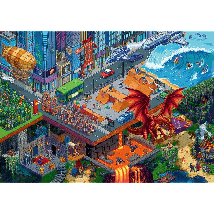 Pixel City Puslespil 1000 Brikker