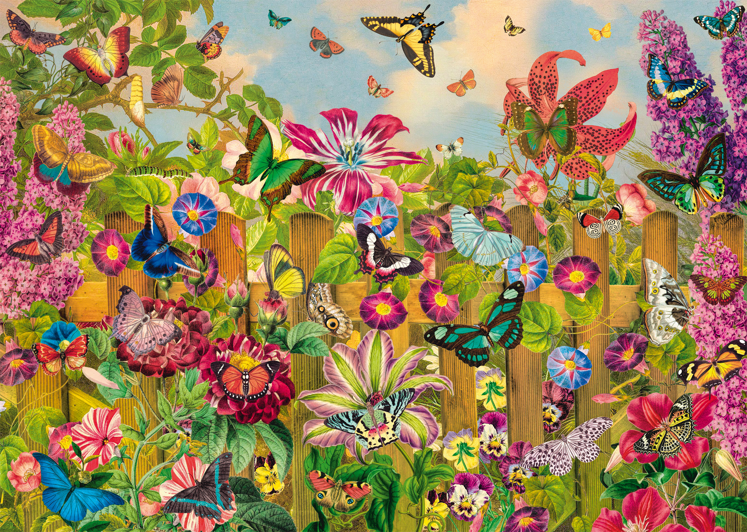 Enchanting Butterfly Garden Puslespil 2000 Brikker