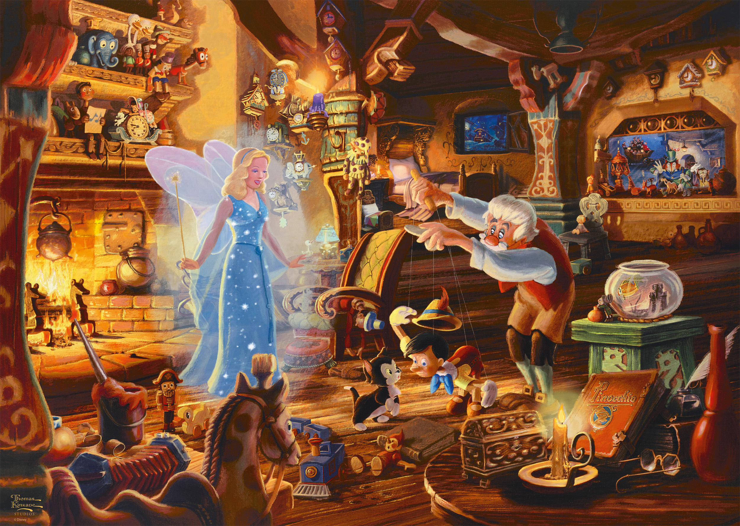 Geppetto's Pinocchio Disney Puslespil 1000 Brikker