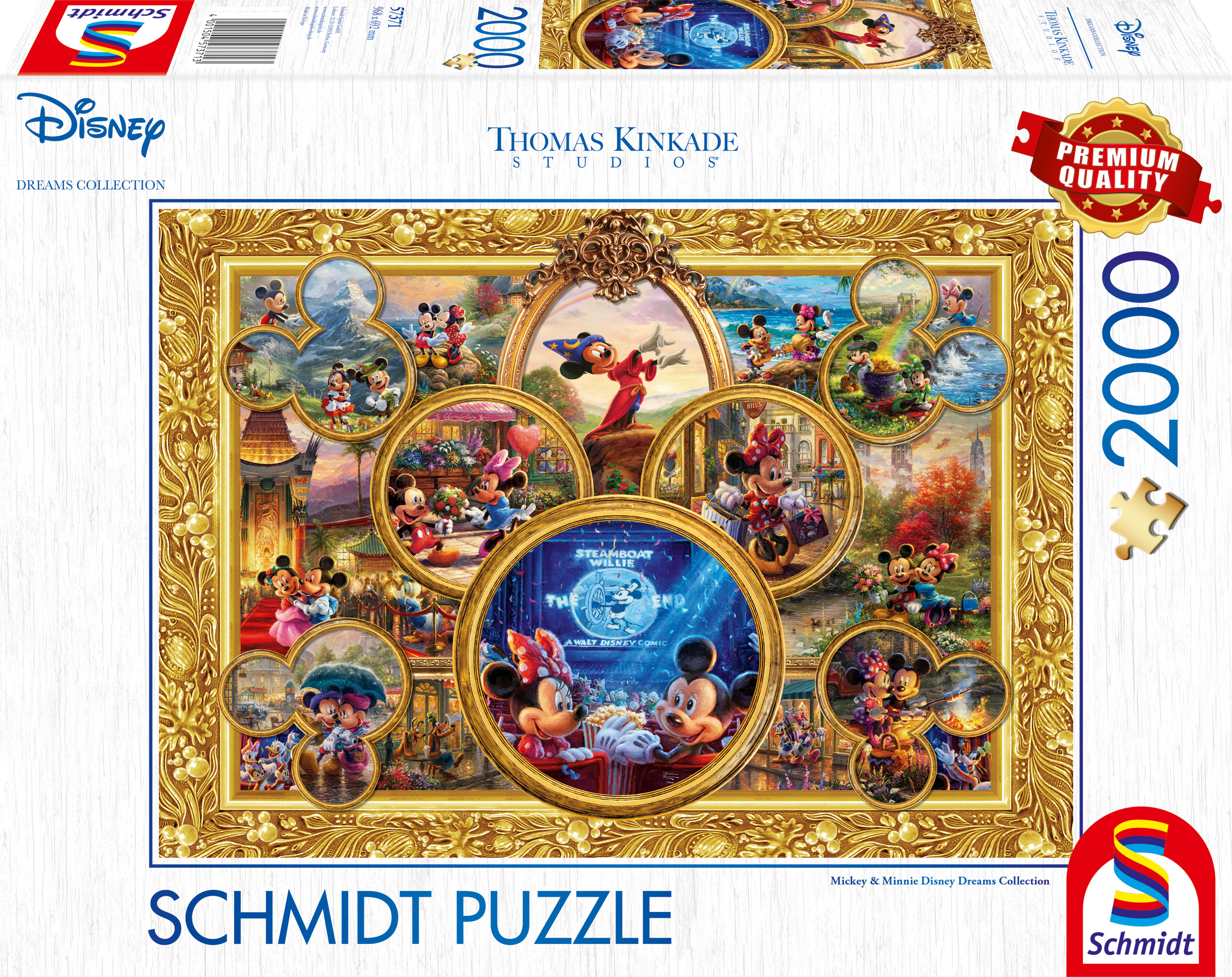 Alternative view of Mickey & Minnie Dream Collage Disney Puslespil 2000 Brikker