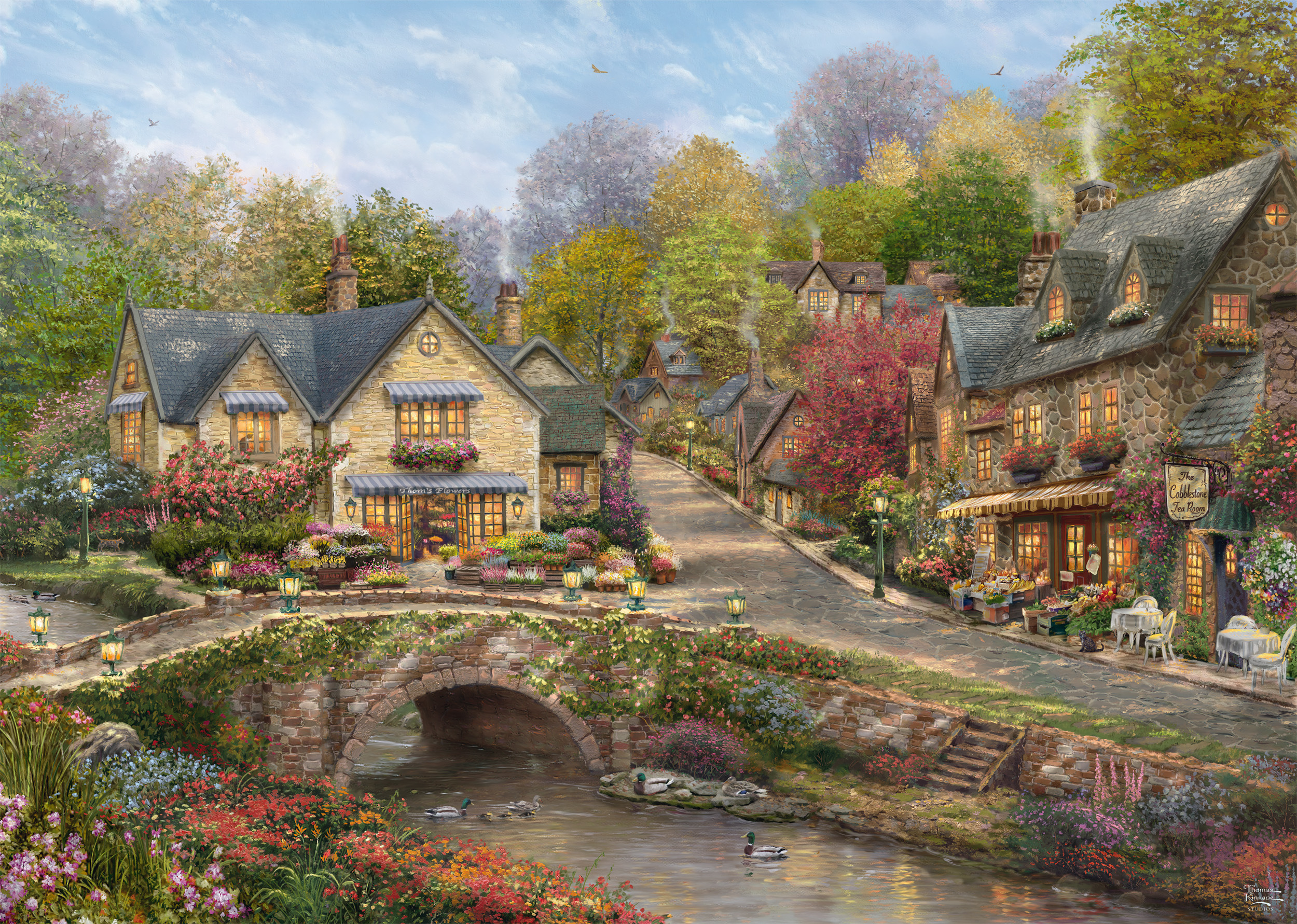 Summer in Cobblestone Village Puslespil 2000 Brikker