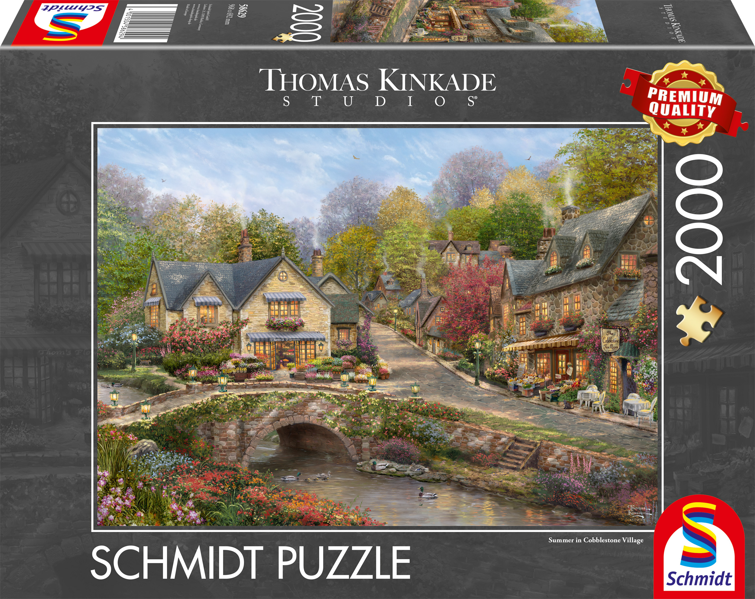Alternative view of Summer in Cobblestone Village Puslespil 2000 Brikker