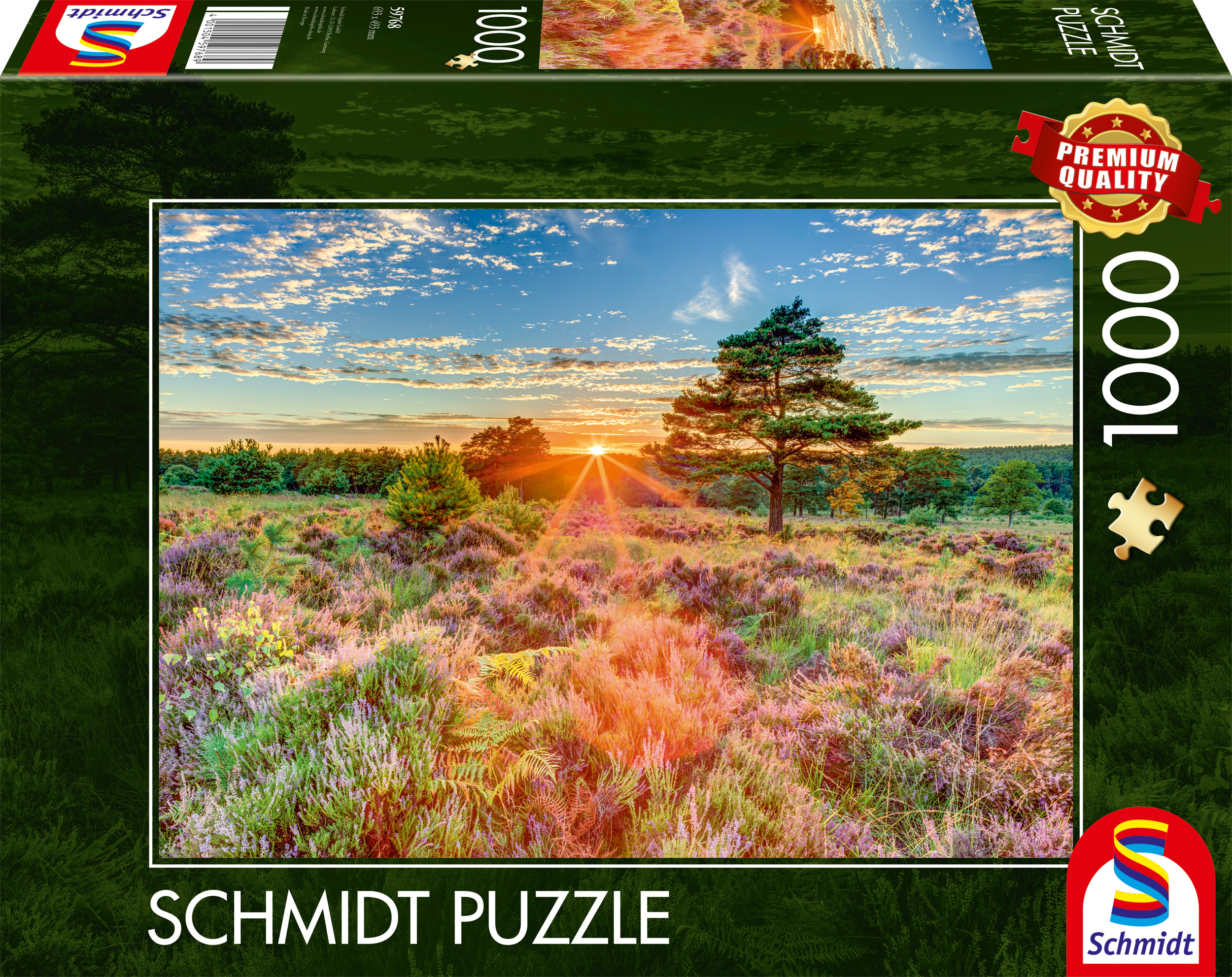 Alternative view of Sunset on the Heath Puslespil 1000 Brikker