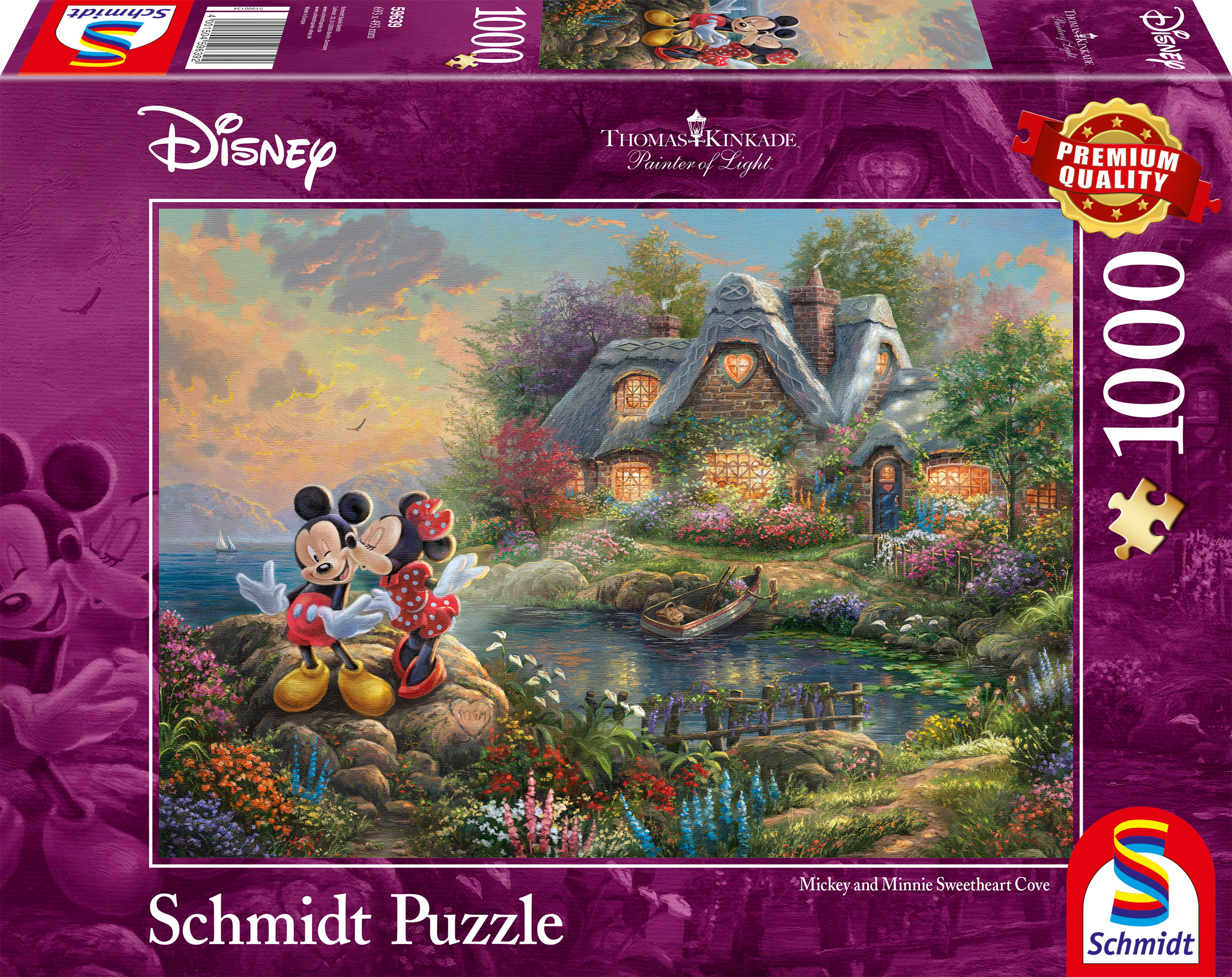 Alternative view of Disney Sweethearts Mickey & Minnie Puslespil 1000 Brikker
