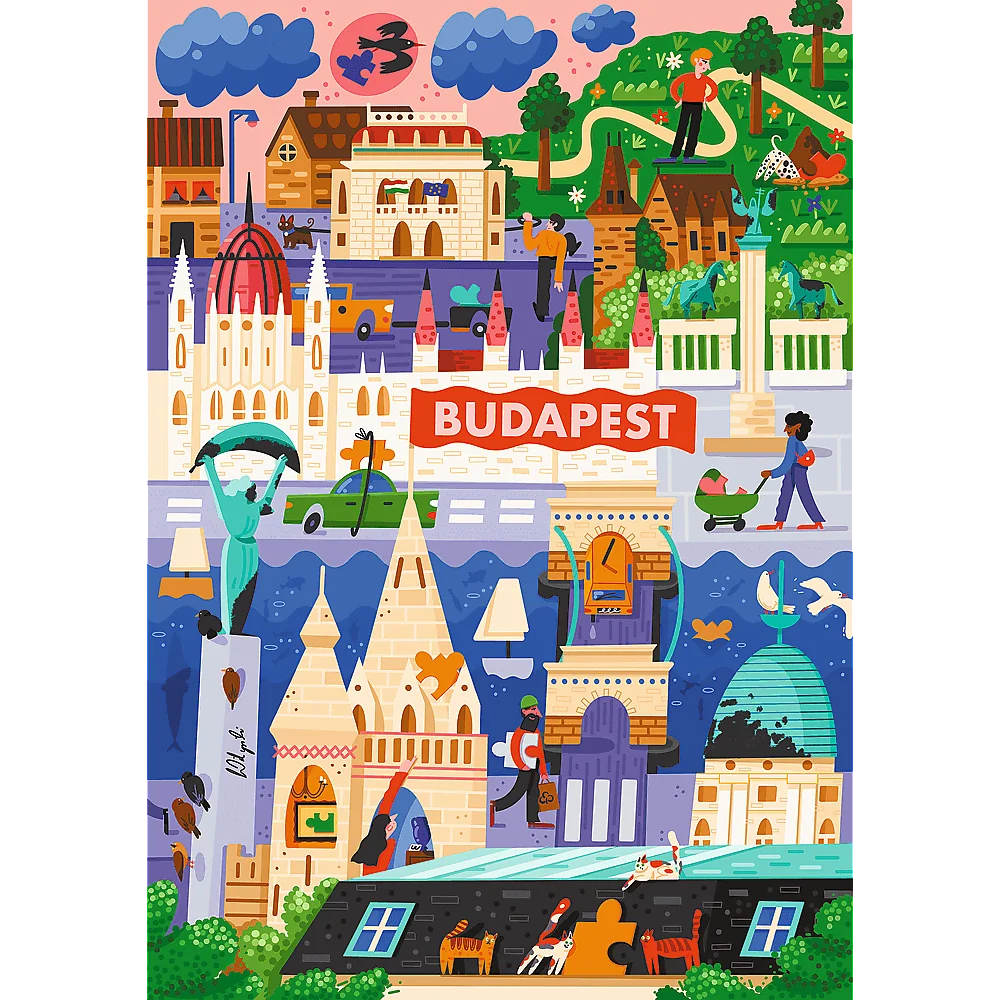 Art of Colour - Budapest, Ungarn Puslespil 1000 Brikker