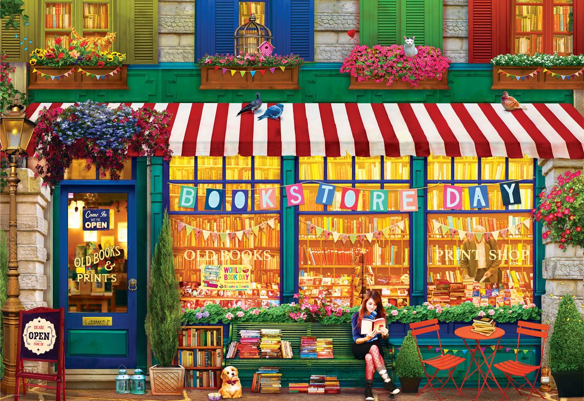 Old Bookstore Puslespil 2000 Brikker