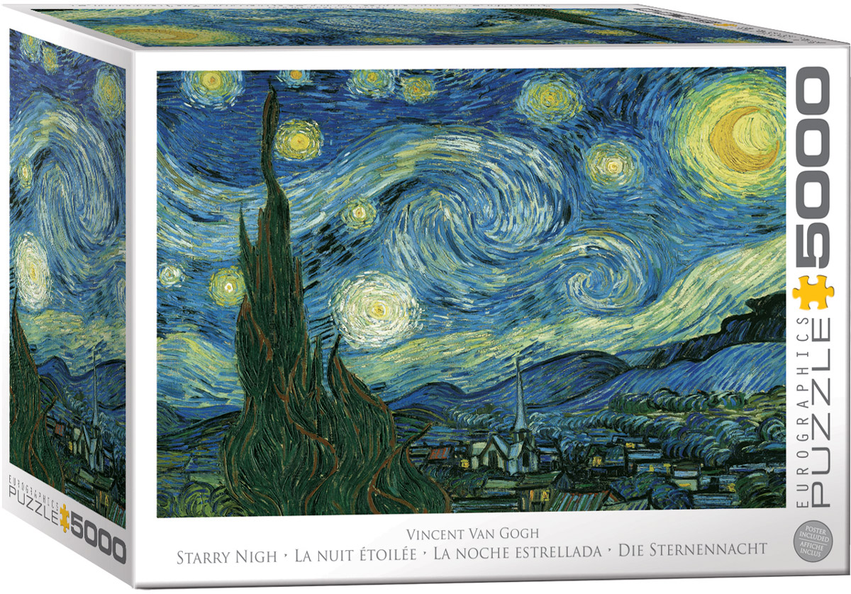 Alternative view of Vincent van Gogh: Starry Night Puslespil 5000 Brikker