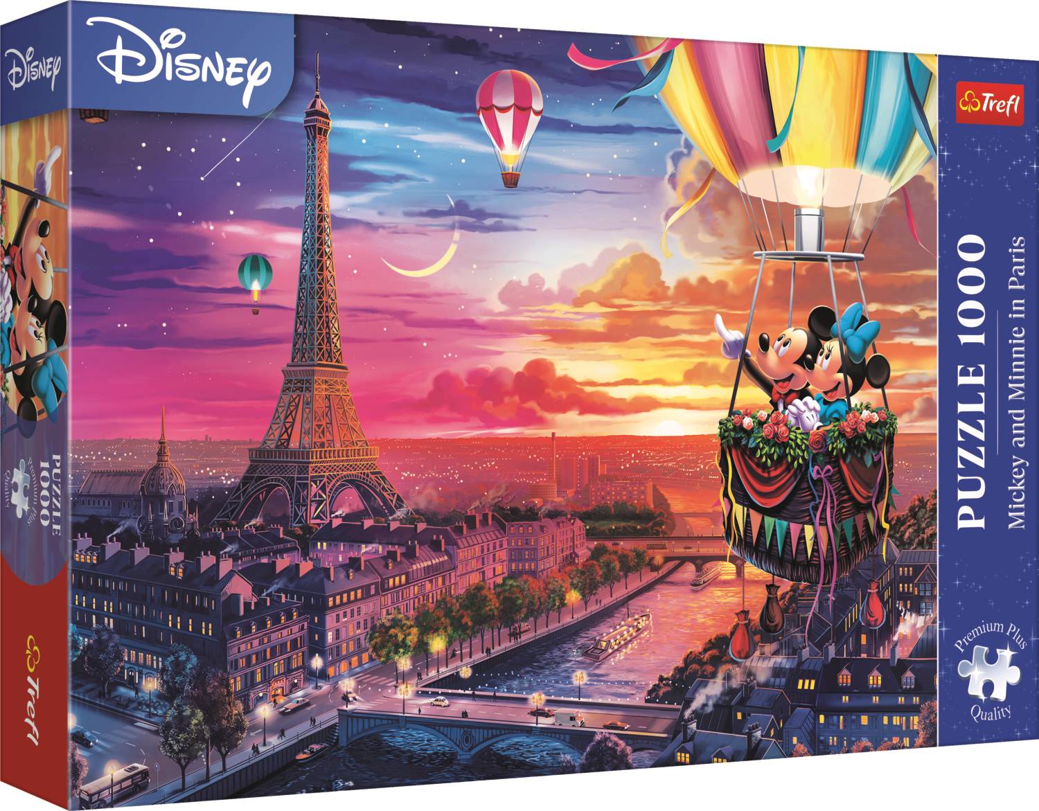 Mickey and Minnie in Paris Puslespil 1000 Brikker - Billede 2
