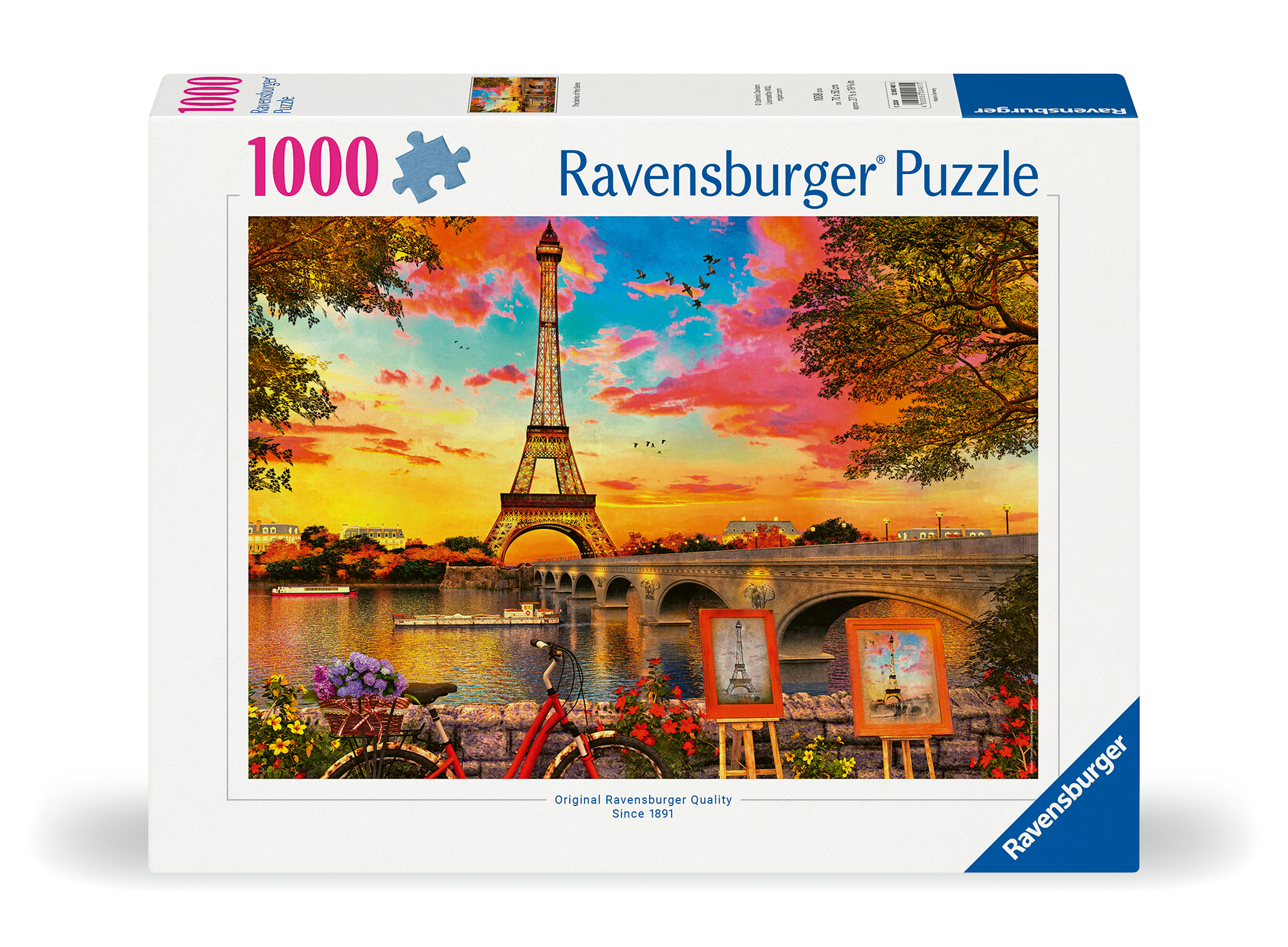 Alternative view of Banks of The Seine, Paris Puslespil 1000 Brikker