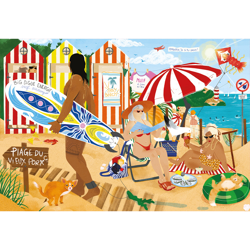 À la Plage – Marie-Chantal Puslespil 1000 Brikker