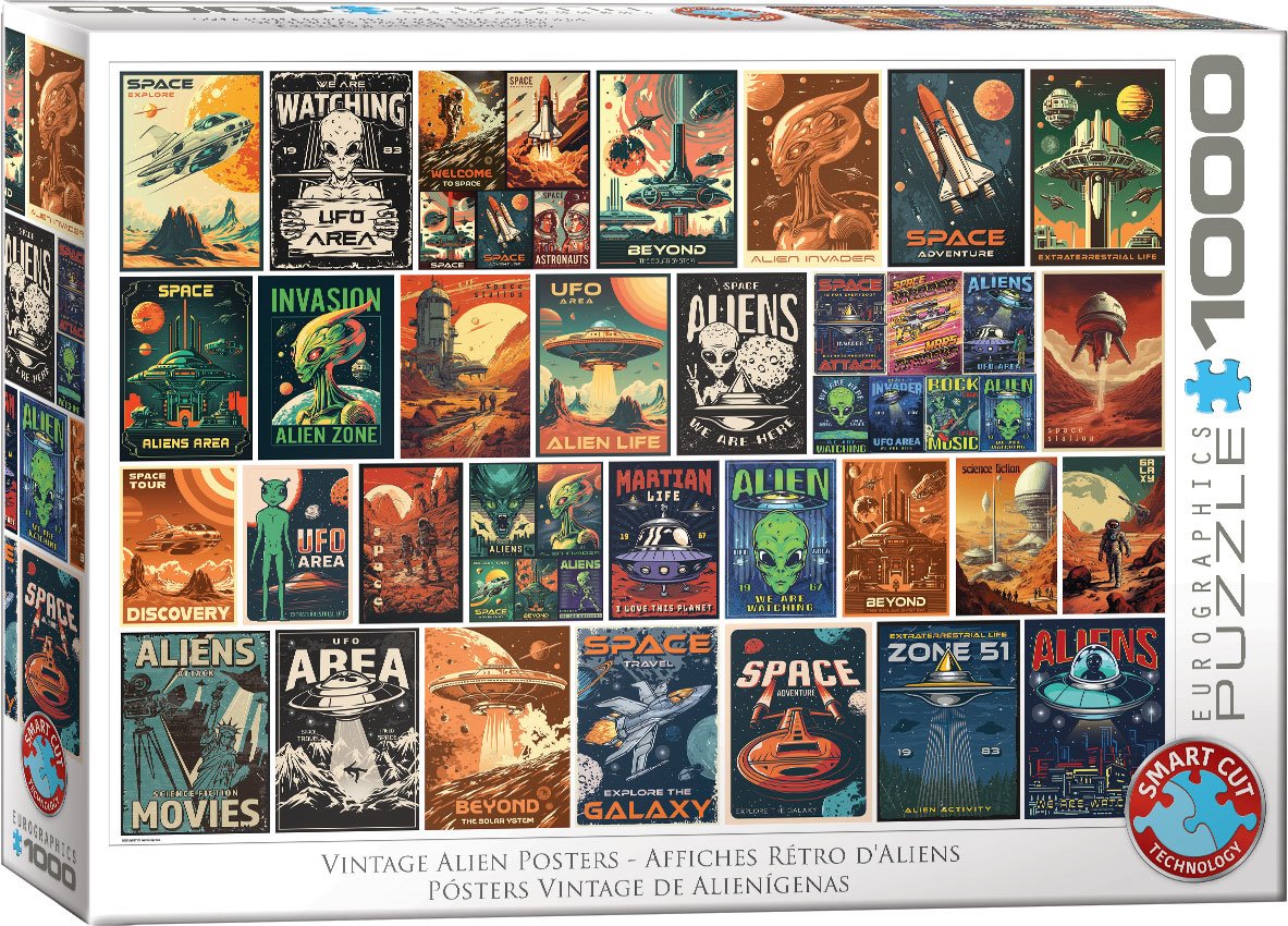 Alternative view of Alien Invasion Collage Puslespil 1000 Brikker