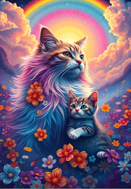 Rainbow Cats – Alipson Puslespil 1000 Brikker