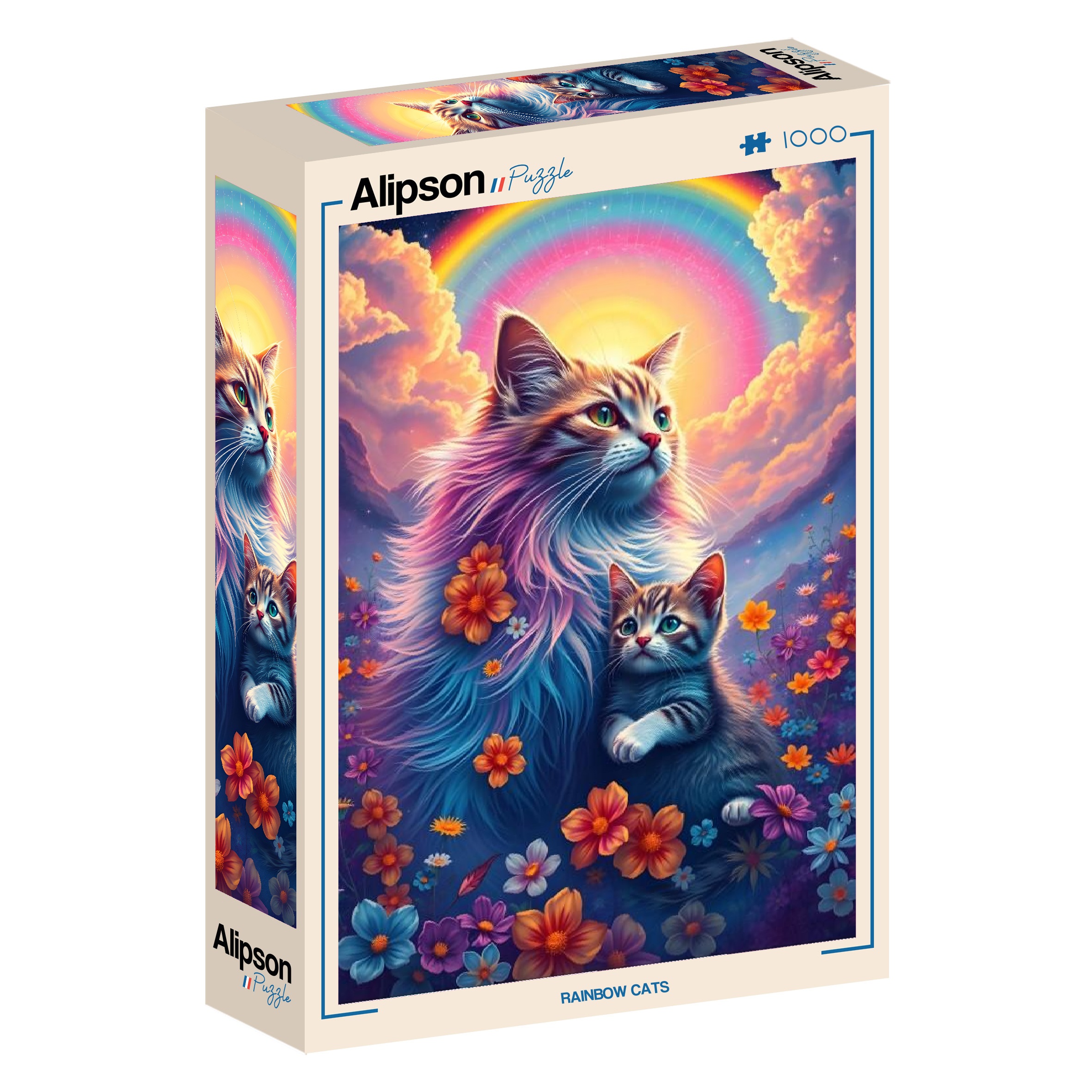 Alternative view of Rainbow Cats Puslespil 1000 Brikker
