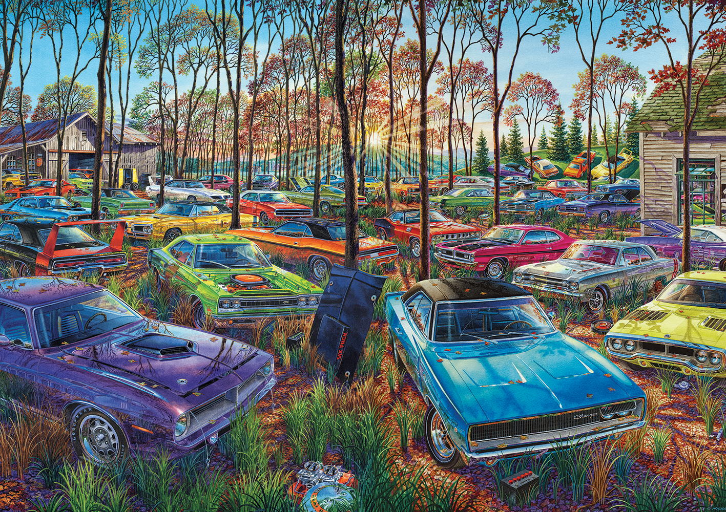 Auto Graveyard – Art Puzzle Puslespil 1000 Brikker