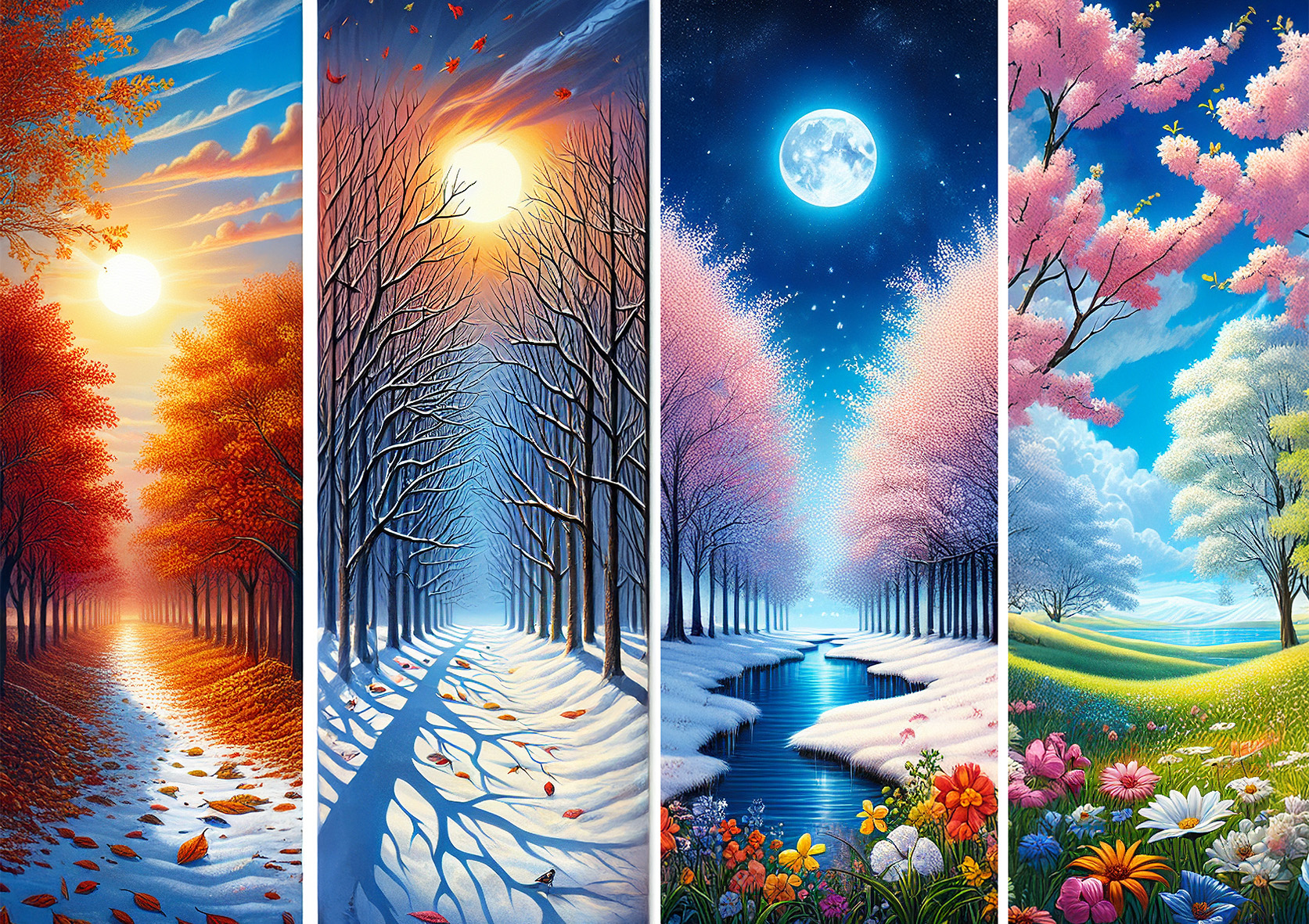Gates of the Seasons – Art Puzzle 1000 Brikker