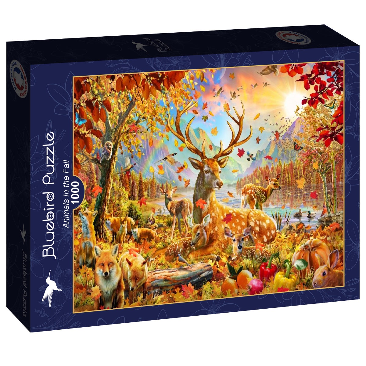 Alternative view of Animals In the Fall Puslespil 1000 Brikker