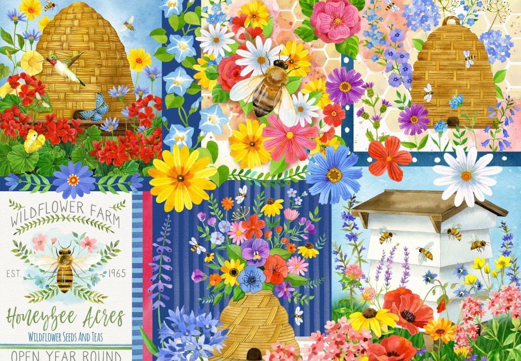 Beehives and Bees – Bluebird Puslespil 1000 Brikker