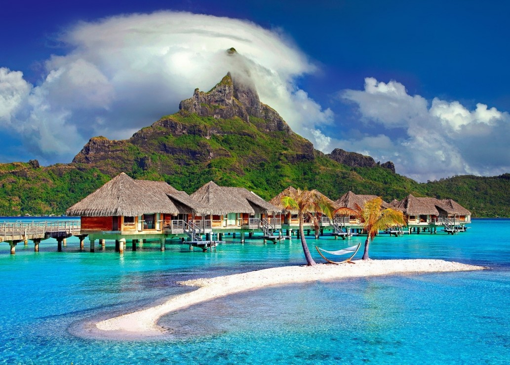 Bora Bora, Tahiti – Bluebird Puslespil med 500 Brikker