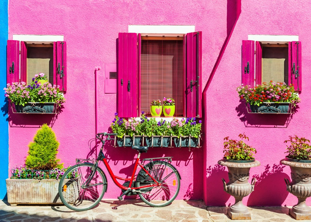 Burano Island, Italy – Bluebird Puslespil med 500 Brikker