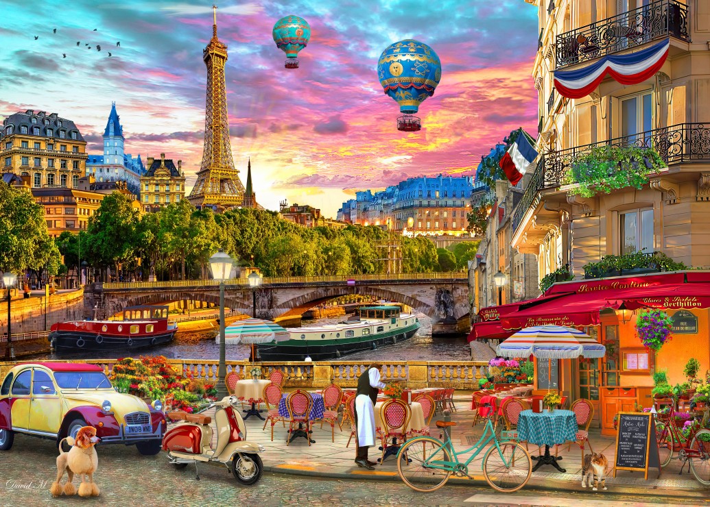 City of Love, Paris – Bluebird Puslespil med 500 Brikker