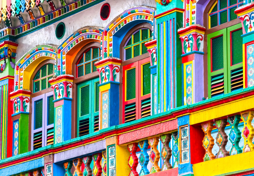 Coloured Facade, Singapore Puslespil 1000 Brikker