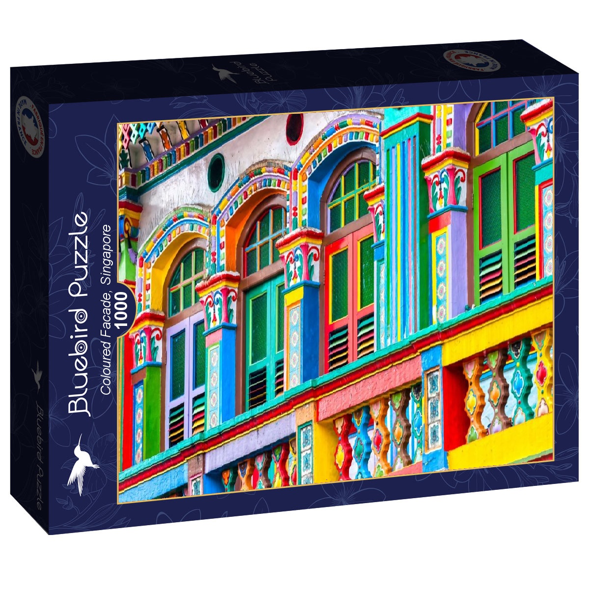 Alternative view of Coloured Facade, Singapore Puslespil 1000 Brikker