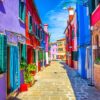Colourful Houses Burano – Bluebird Puslespil 500 Brikker