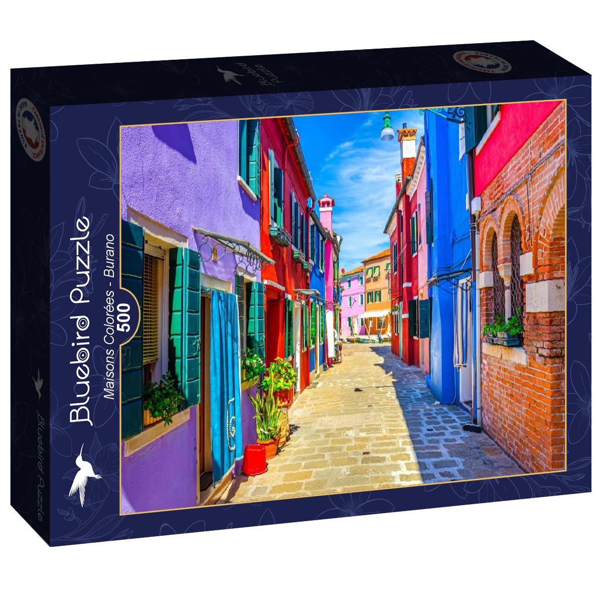 Alternative view of Colourful Houses Burano Puslespil 500 Brikker