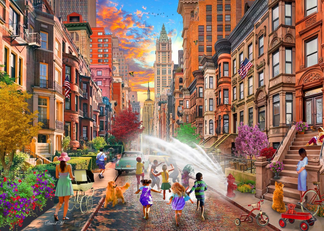 Hot Summer Days NYC – Bluebird Puslespil med 500 Brikker