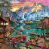 Lago di Braies, Italy – Bluebird Puslespil med 500 Brikker